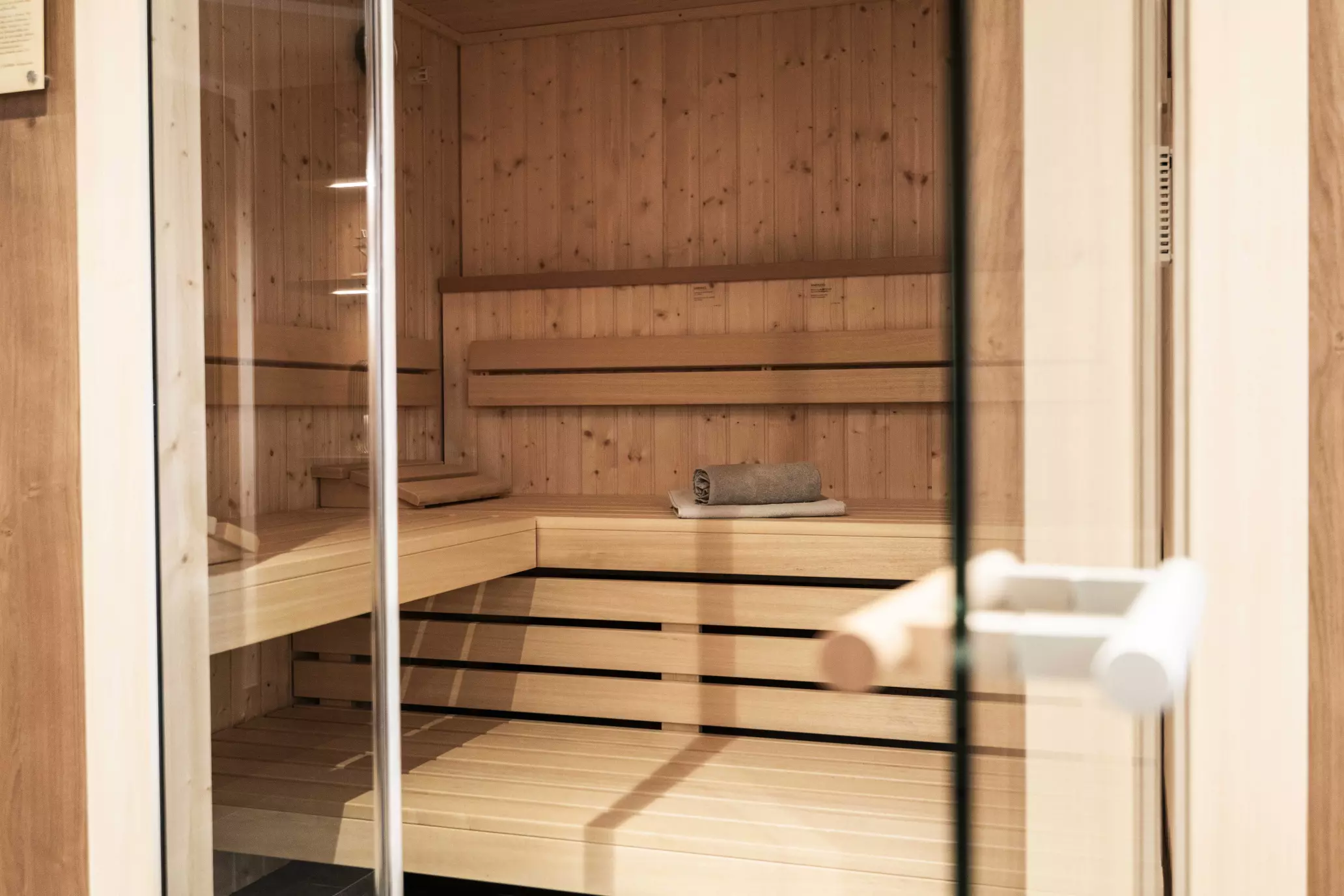 Innenansicht der finnischen Sauna